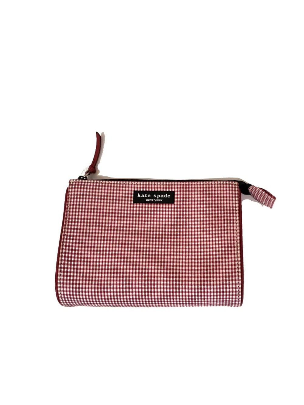 Kate Spade Red Gingham Cosmetic Pouch